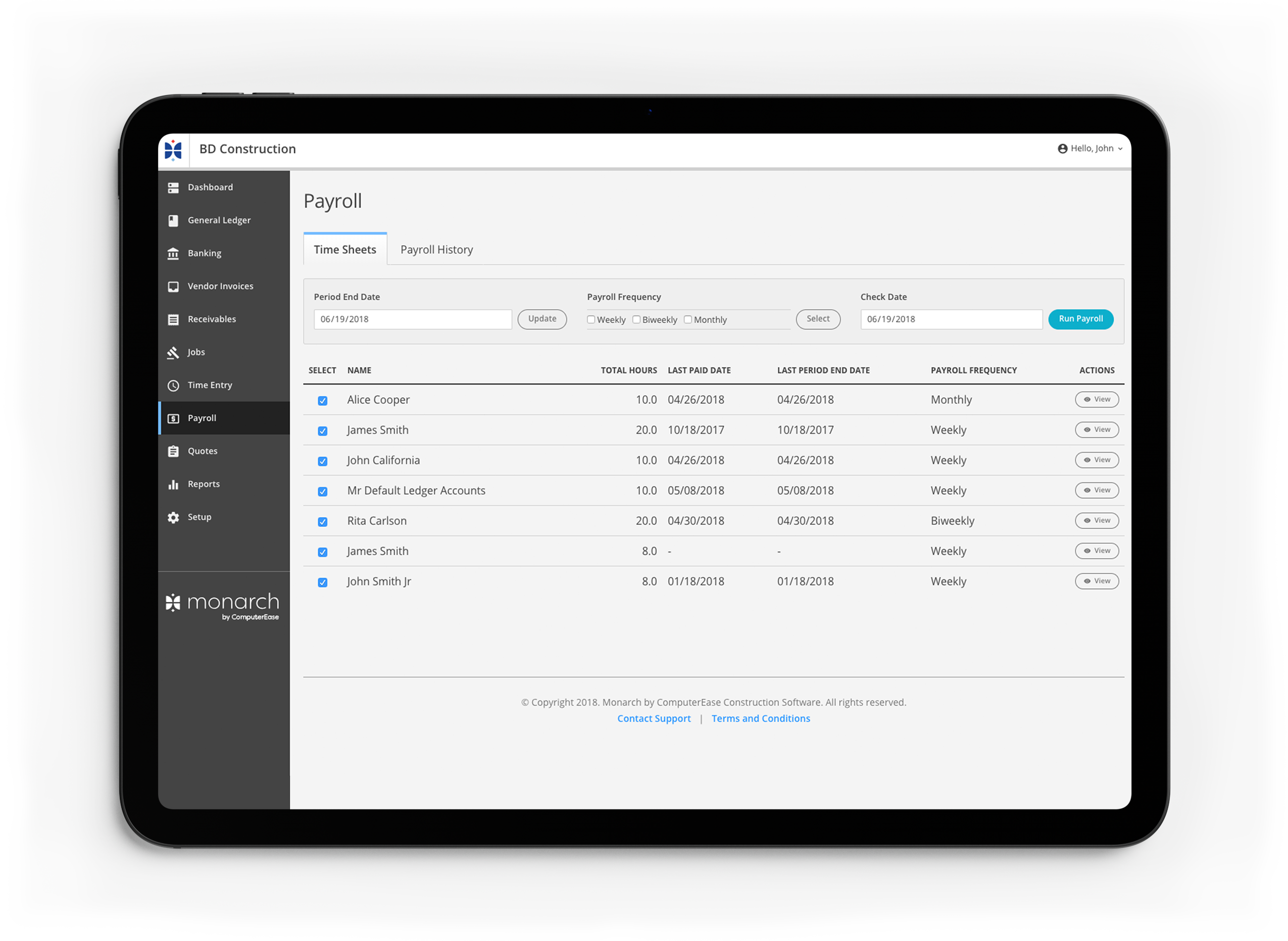 Screenshots of ComputerEase app